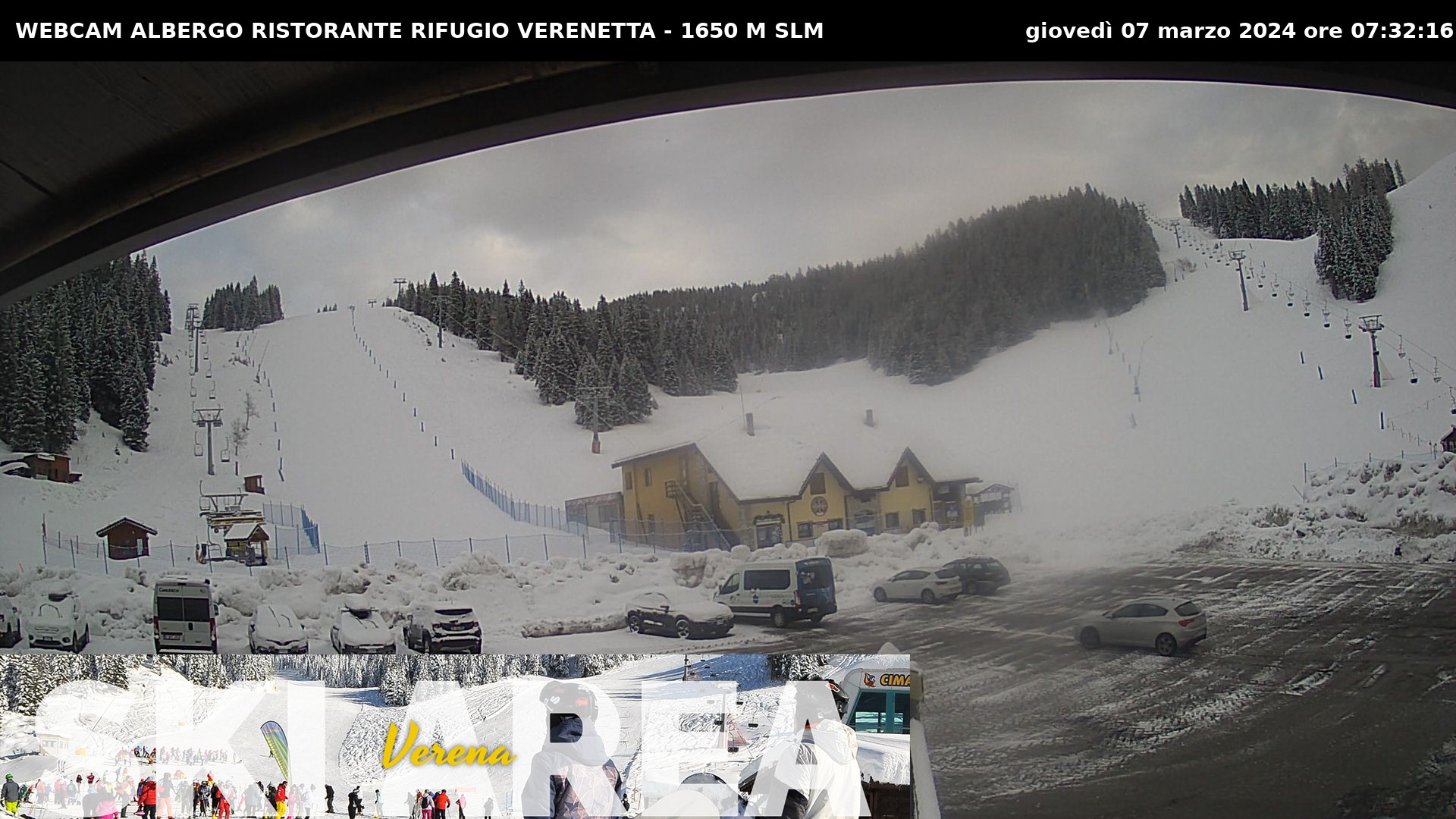 Webcam partenza impianti sciistici Monte Verena - Ski Area Monte Verena